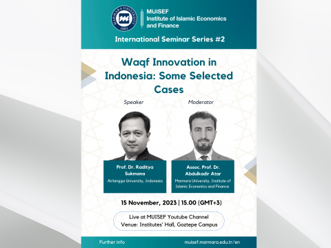 Uluslararası Seminer: Waqf Innovation in Indonesia