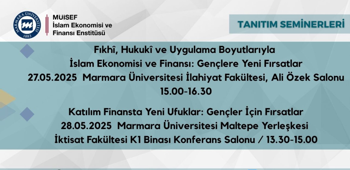 MÜİSEF Tanıtım Seminerleri Marmara Üniversitesi İlahiyat Fakültesi ve Başıbüyük Kampüsünde Gerçekleştirilecek